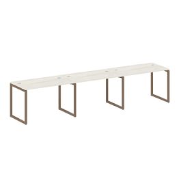 Metal System Quattro Р. ст. на 3 раб. места на О-образном м/к 40БО.СМ-3.2 Дуб наварра/Мокко металл 3600*720*750 - Фото предпросмотра