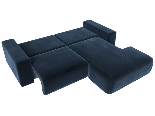 Диван угловой Лига-036 НПБ Классик правый угол Велюр синий - Вид 9