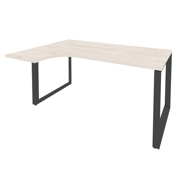 Onix Стол эргономичный левый на О-образном м/к O.MO-SA-4 (L) Денвер светлый/Антрацит металл 1580*1180*750 (800/460) - Вид 1