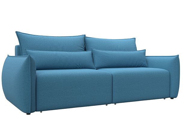 Диван прямой Лига-051 НПБ Рогожка голубой - Вид 1