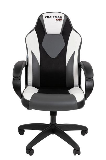 Кресло Chairman game 17 Россия экокожа черный/серый/белый - Вид 2