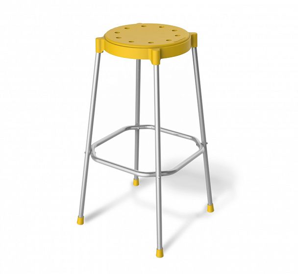 Стул барный Sheffilton SHT-S48 желтый желтый/хром лак - Вид 2