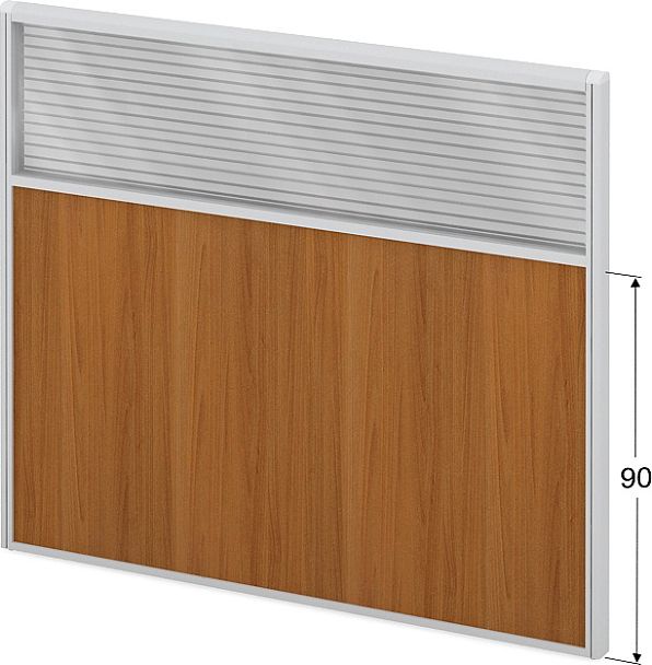 Модуль комбинированный "Мобильные офисные перегородки «Логика»"  ПК-ЛГ-МДК138х160/90Ж/Д-В1-307 серый - Вид 1