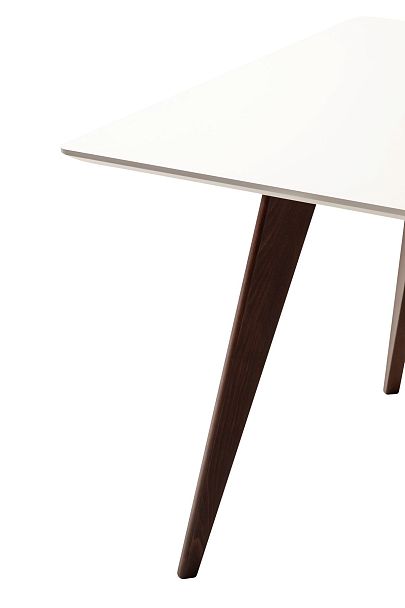 Стол Лунд 960*960 Белый Темный орех - Вид 5