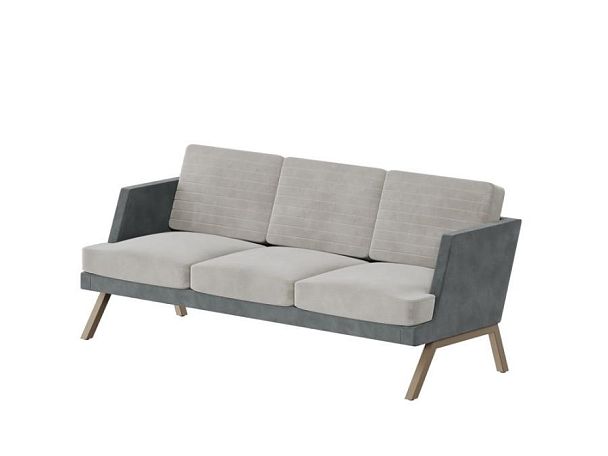 Aldo Диван трёхместный ALD-03L Storm 022/Storm 017/Металл Капучино 2010*875*890 - Вид 1