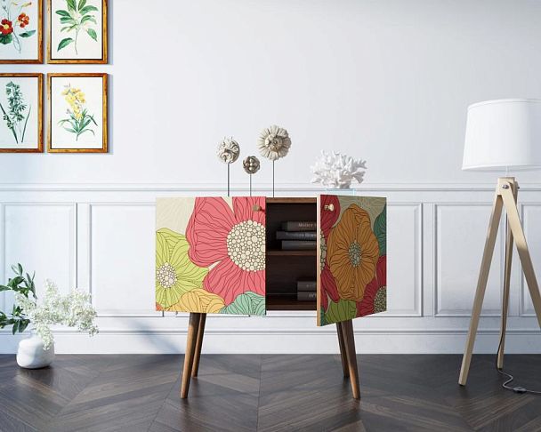 Комод на высоких ножках Berber малый принт 5 арт BB13/Print_05 - Вид 2