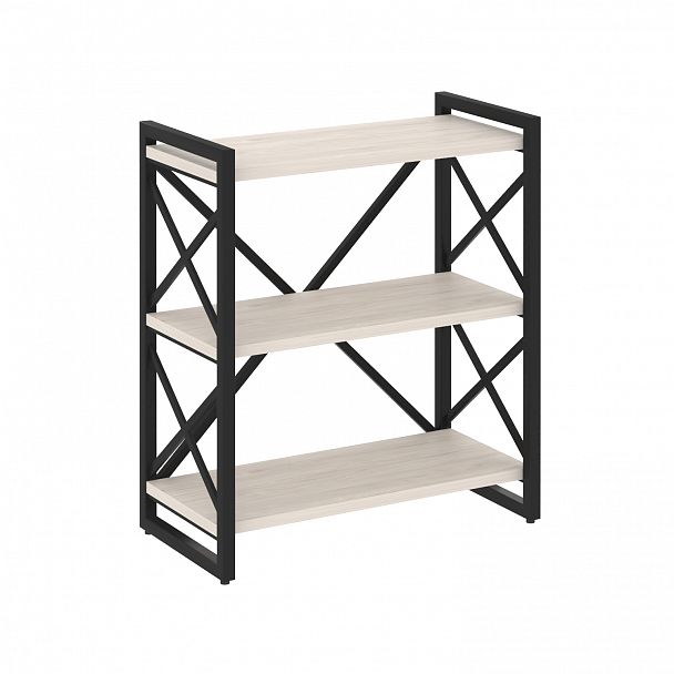 Стеллаж на опорах "Loft" VR.L-MST.O-3.8 денвер светлый/черный - Вид 1
