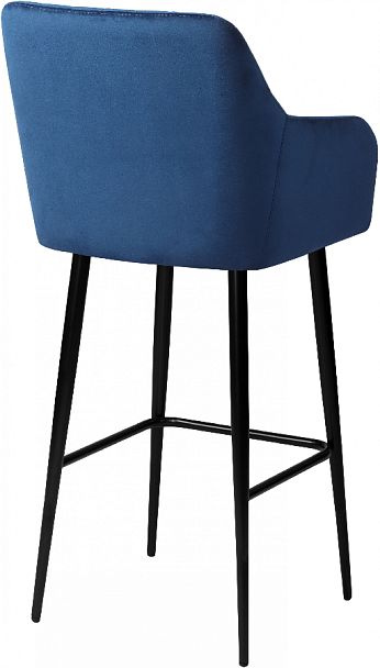 Барное поворотное кресло Барли К, Confetti blue/черный - Вид 5