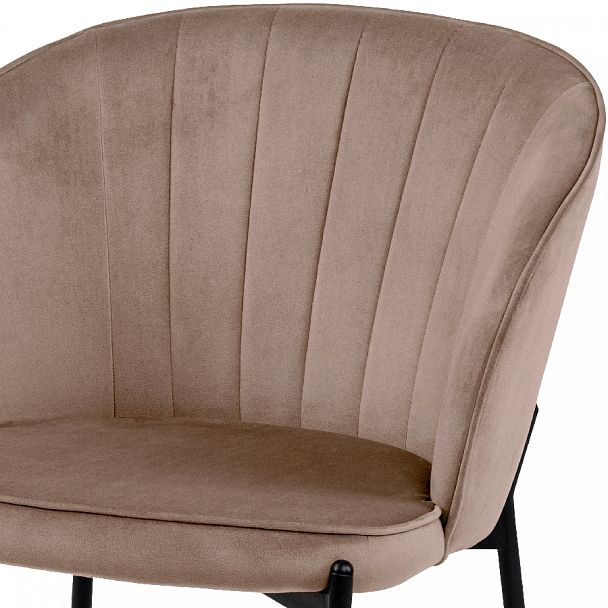 Стул кухонный Миэль латте велюр/черный - Вид 6