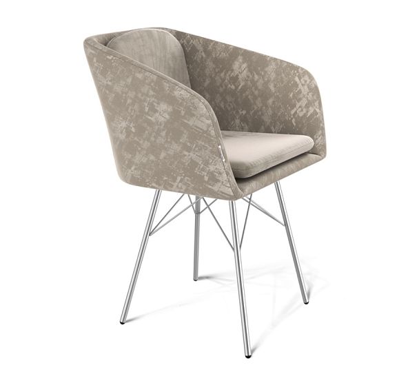 Стул Sheffilton SHT-ST43-1/S64 карамельный латте/хром лак - Вид 1