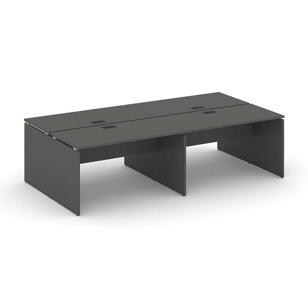 Стайл Проджект Рабочая станция 2-х сторон. SN-D.DRS-041 Антрацит NEW/Черная Заглушка 1960*1432*750 - Вид 1