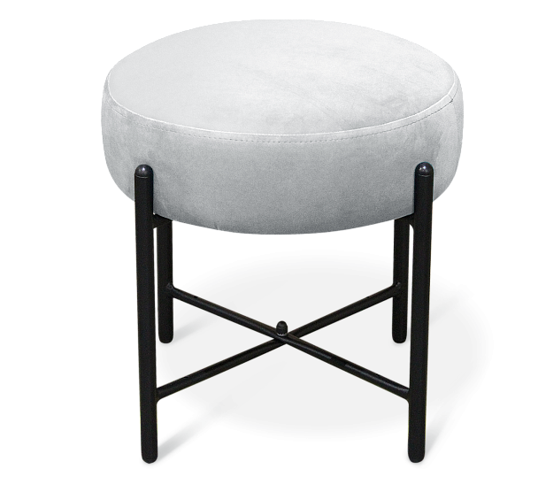 Пуф Sheffilton SHT-B4 серое облако/черный муар - Вид 2