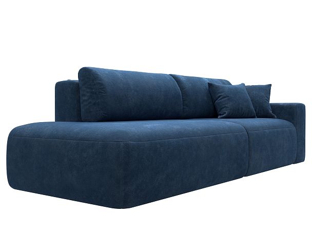 Диван прямой Лига-036 НПБ Модерн подлокотник справа Велюр синий - Вид 3