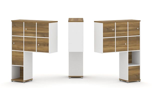 Concept Надставка высокая CN.DNV-002 Сандал Янтарный/Белый Бриллиант/Металл Белый 1099*350*1486 - Вид 1