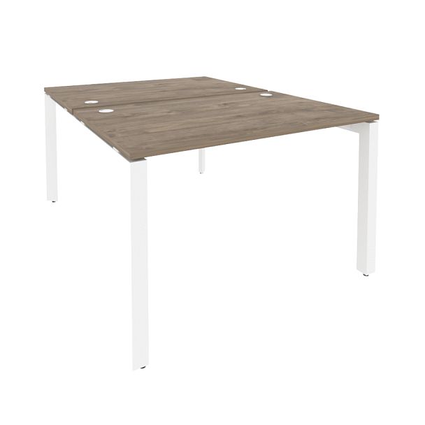 Onix Рабочая станция на П-образном м/к O.MP-D.RS-2.2.8 Тиквуд темный/Белый металл 1180*1635*750 - Вид 1