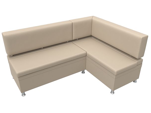 Кухонный уголок Стайл правый (полностью экокожа бежевая) - Вид 5