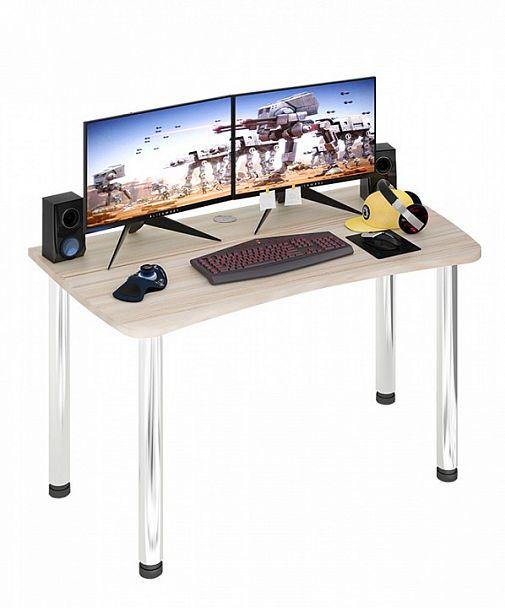 Стол офисный Домино Лайт СКЛ-Софт140МО Карамель - Вид 2