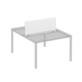 Экран для рабочей станции 120 на белом металлокаркасе КФ Комфорт КФ К.Б 846 БП белый премиум - Фото предпросмотра