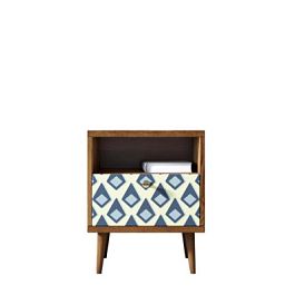 Тумбочка Berber с одним ящиком 13 принт арт BB06/Print_13, разноцветная - Фото предпросмотра