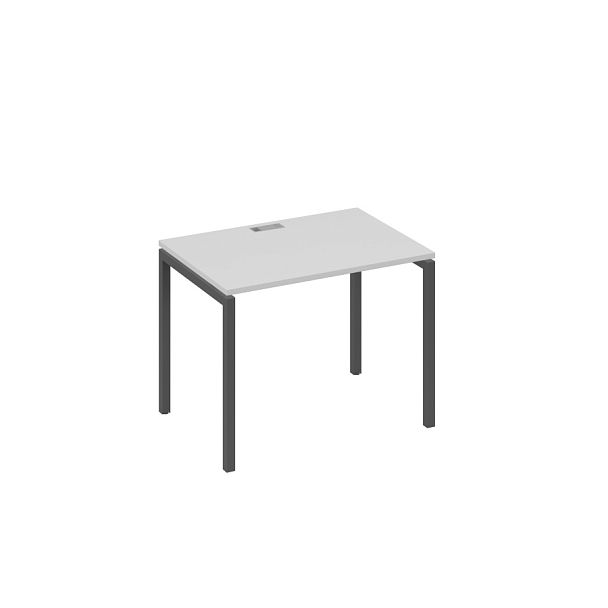 Стол письменный на металлокаркасе DUE A4 А4 Б2 012 БП серый / металлокаркас антрацит - Вид 1