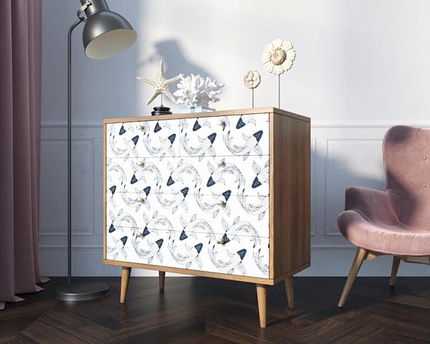 Комод Berber пять ящиков 36 принт арт BB36/Print_36 - Вид 3