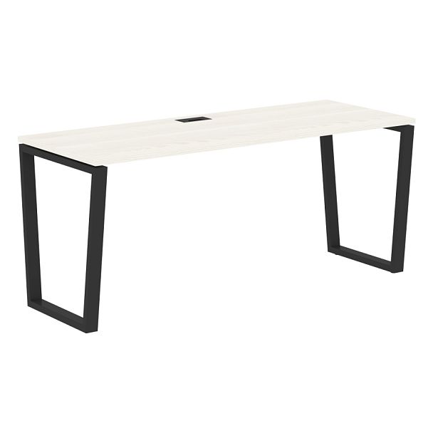 Стол прямой EVST 1767 Ясень Траун/Черный 1760х670х750 EDIS - Вид 1