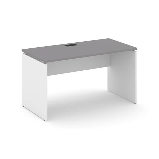 Стайл Проджект Стол письменный SN-D.SP-024 Серый Пепел/Белый/Черный Заглушка 1580*800*750 - Вид 1