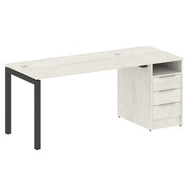 Metal System Quattro Р. ст. с тумбой на П-образном м/к 50БП.РС-СТП-1.3 Дуб наварра/Антрацит металл 1812*720*750 - Фото предпросмотра