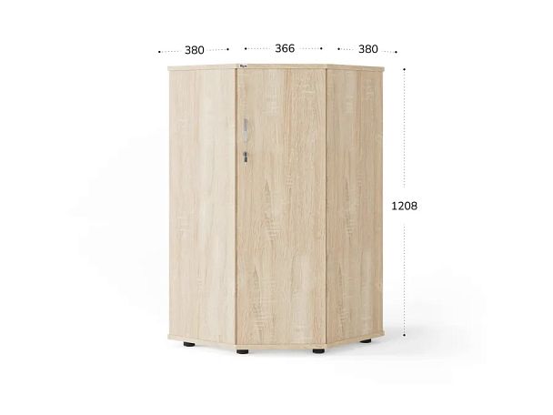 UNITY PШ-80 ДУБ СОНОМА Угловой шкаф закрытый 620х620х1208 - Вид 1
