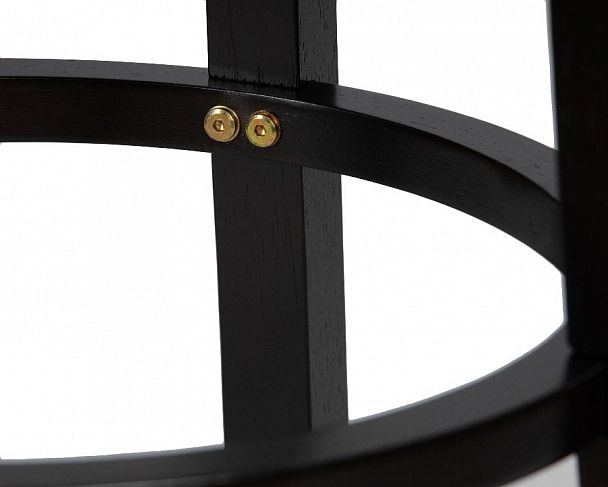 Круглый барный табурет DOBRIN BOB BAR (капучино, черный) - Вид 7