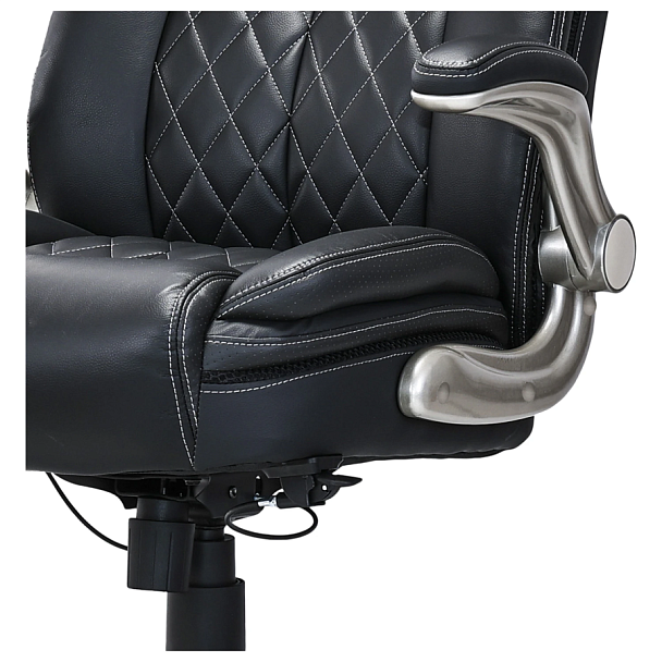 Кресло HAWASAN (ХАВАСАН) "Target EX-567", откидные подлокотники, рециклированная кожа, черное, 532974 - Вид 10