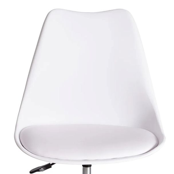 Офисное кресло Тулип/Tulip (мод.106-1), металл/пластик/PU, White (белый) / Chrome (хром) - Вид 6
