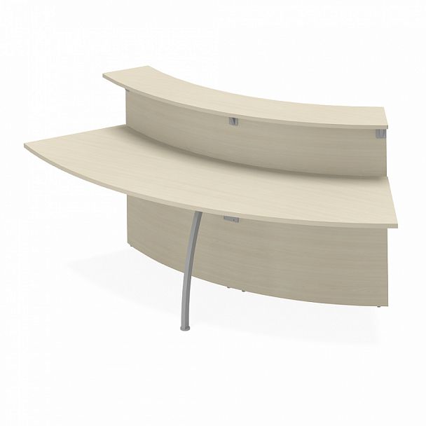 Модуль стойки-ресепшн радиусный "Стойки ресепшн" ПК-ИМД-СКР248Х106ПЛД-В5-99 клен - Вид 1