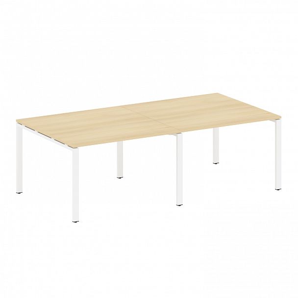Стол для переговоров "Metal System" БП.ПРГ-2.2 акация/белый - Вид 1