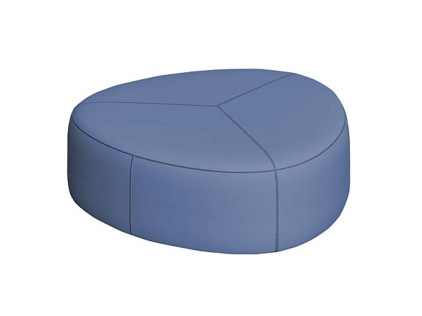 Пуф СОФТИ СФ-126 126х126х41,5h Oregon 03 (кожзам) синий "Пуфы и банкетки"  ТК-002920003479 синий - Вид 1