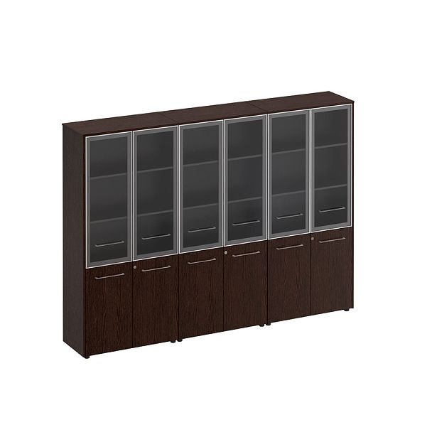 Шкаф комбинированный высокий (стекло + стекло + стекло) - Вид 3