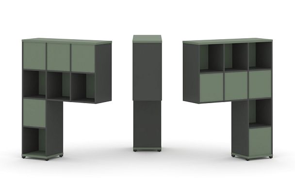 Concept Надставка высокая CN.DNV-005 Кобо/Антрацит/Металл Антрацит 1099*350*1486 - Вид 1