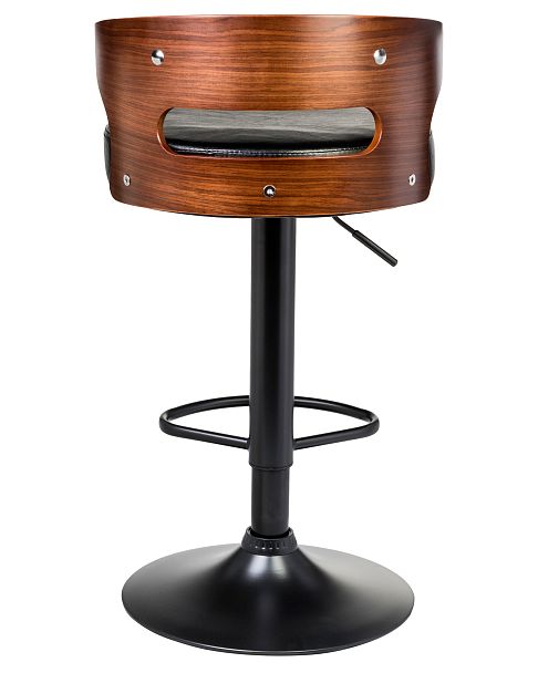 Набор 2 шт Стул барный DOBRIN FRED BLACK (коричневое дерево, чёрный) - Вид 4