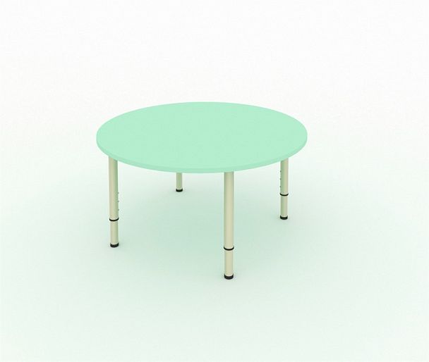 Детский стол круглый МДФ голубой, гр.0-3 - Вид 1