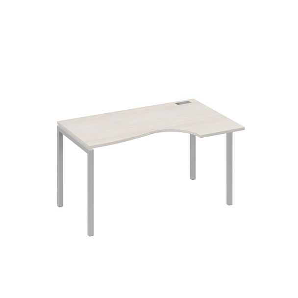 Стол эргономичный правый "Классика" на металлокаркасе DUE A4 А4 Б2 044 БП дуб / металлокаркас серый - Вид 1