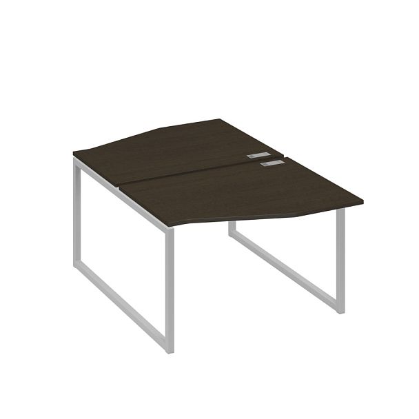 Рабочая станция каркас QUATTRO (2х120) столы Техно A4 А4 Б4 189 БП венге / металлокаркас серый - Вид 1