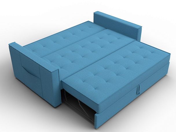 Диван прямой Лига-104 (160) Рогожка голубой - Вид 8