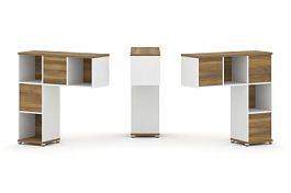 Concept Надставка низкая CN.DNN-001 Сандал Янтарный/Белый Бриллиант/Металл Белый 1099*365*1130 - Фото предпросмотра