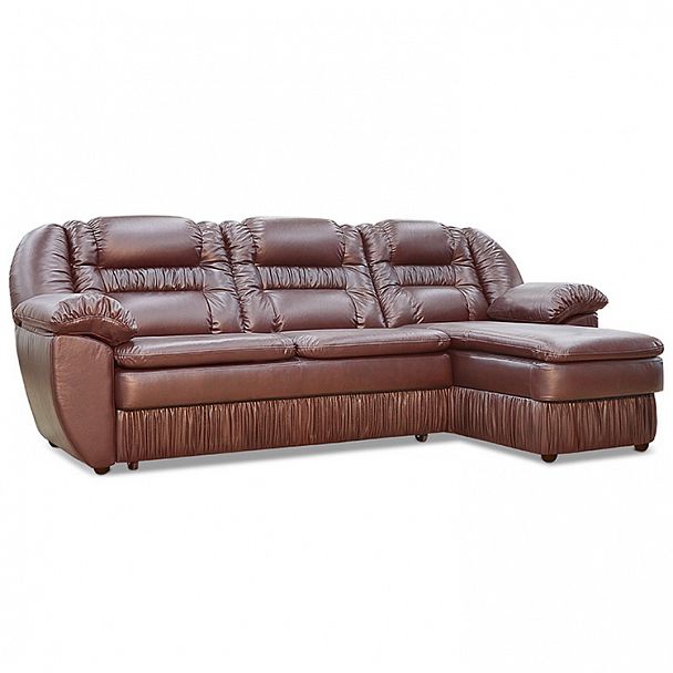 Угловой диван "Честер 2" БЛ-2РУ кожа - Вид 1