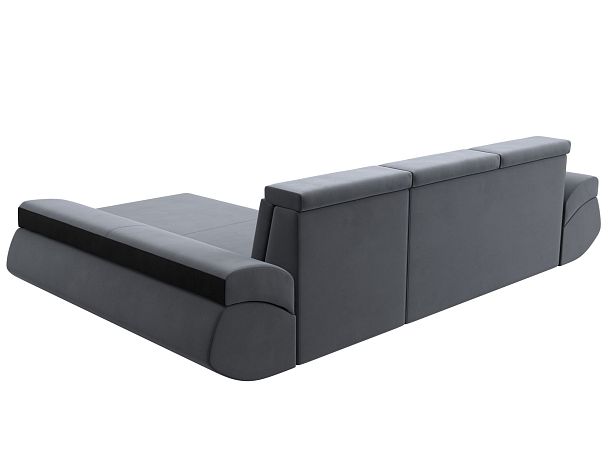 Диван угловой Лига-032 правый угол Велюр серый - Вид 6