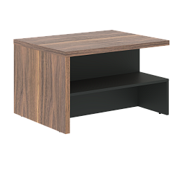 Стол журнальный VRCT 9070 Американский орех/Яшма черный 900х700х550 VELION VENEER - Фото предпросмотра