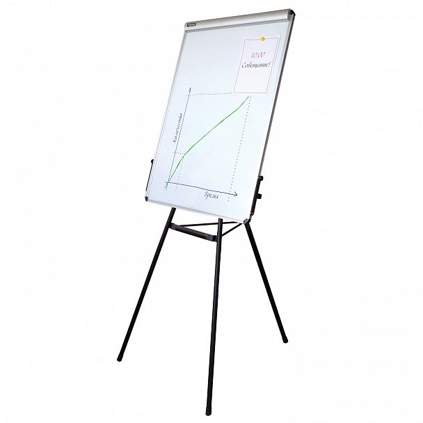Доска-флипчарт магнитно-маркерная 70х100 см, тренога, ГАРАНТИЯ 10 ЛЕТ, BRAUBERG, 231720 - Вид 4