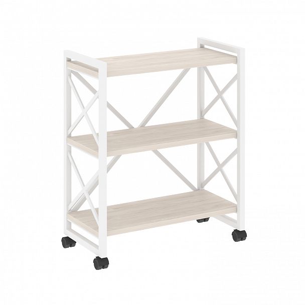 Стеллаж на колесах "Loft" VR.L-MST.K-3.8 денвер светлый/белый - Вид 1