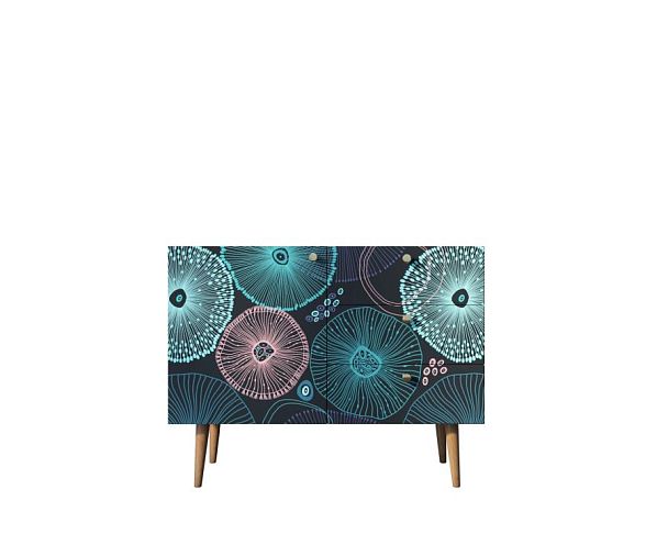 Комод Berber три ящика и дверка 32 принт арт BB34/Print_32 - Вид 1