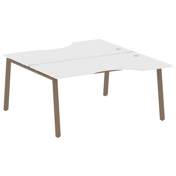 Metal System Р. ст. криволинейная на А-образном м/к БА.РАС-СА-2.1 Белый/Мокко металл 1600*1835*750 - Вид 1